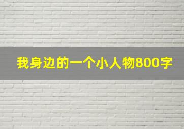 我身边的一个小人物800字