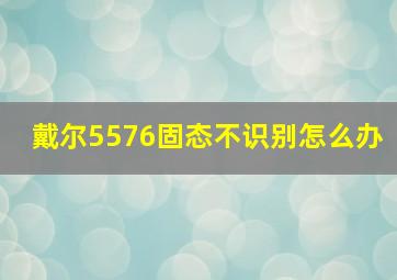 戴尔5576固态不识别怎么办