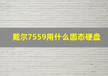 戴尔7559用什么固态硬盘