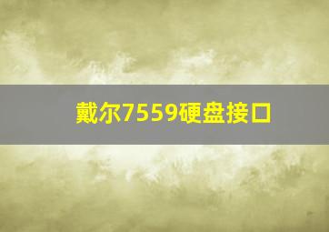 戴尔7559硬盘接口