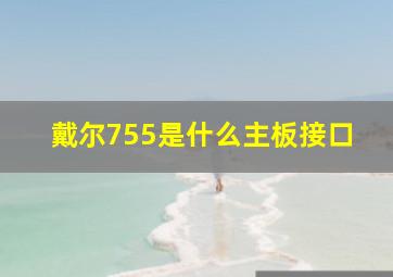 戴尔755是什么主板接口