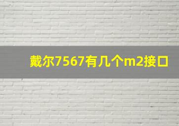 戴尔7567有几个m2接口