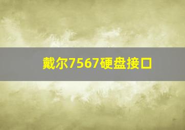 戴尔7567硬盘接口