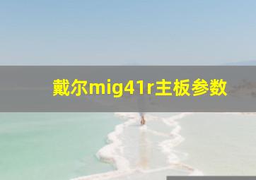 戴尔mig41r主板参数