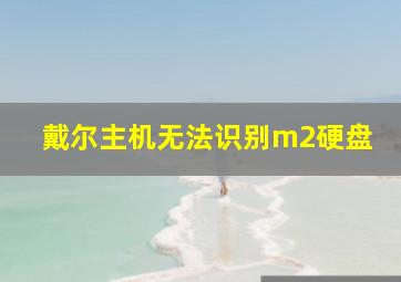 戴尔主机无法识别m2硬盘