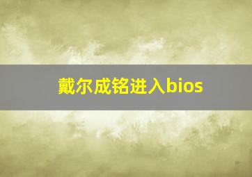 戴尔成铭进入bios