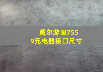 戴尔游匣7559充电器接口尺寸