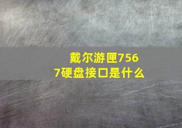 戴尔游匣7567硬盘接口是什么