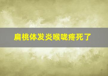 扁桃体发炎喉咙疼死了