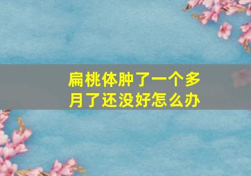 扁桃体肿了一个多月了还没好怎么办