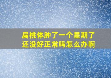 扁桃体肿了一个星期了还没好正常吗怎么办啊