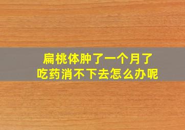 扁桃体肿了一个月了吃药消不下去怎么办呢