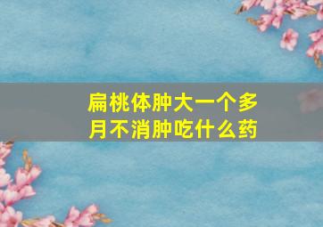 扁桃体肿大一个多月不消肿吃什么药