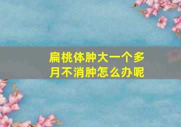 扁桃体肿大一个多月不消肿怎么办呢