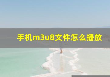 手机m3u8文件怎么播放