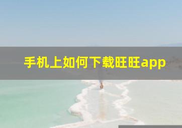 手机上如何下载旺旺app