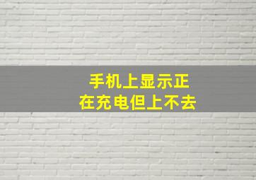 手机上显示正在充电但上不去