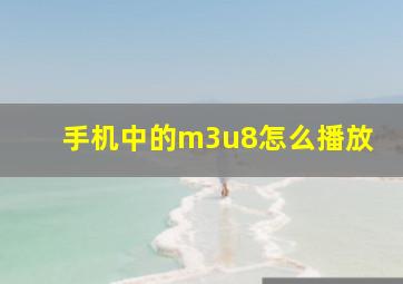 手机中的m3u8怎么播放