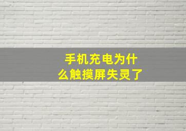 手机充电为什么触摸屏失灵了