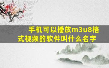 手机可以播放m3u8格式视频的软件叫什么名字