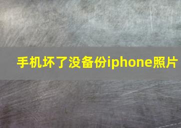 手机坏了没备份iphone照片