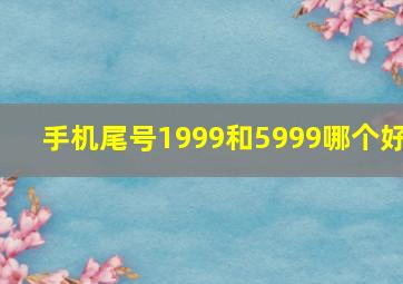 手机尾号1999和5999哪个好