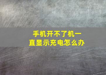 手机开不了机一直显示充电怎么办