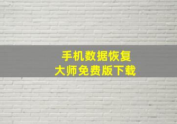 手机数据恢复大师免费版下载