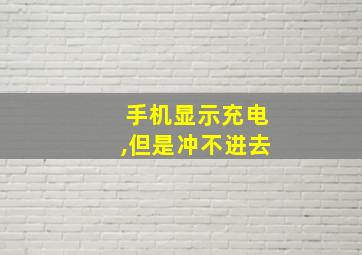 手机显示充电,但是冲不进去