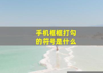 手机框框打勾的符号是什么