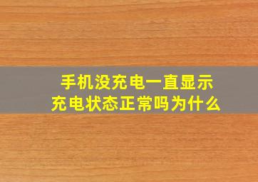 手机没充电一直显示充电状态正常吗为什么