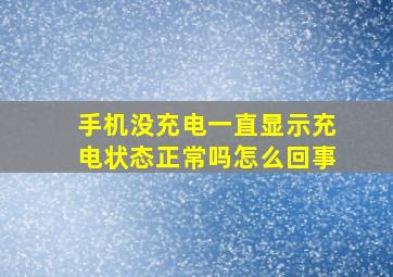 手机没充电一直显示充电状态正常吗怎么回事