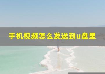 手机视频怎么发送到u盘里