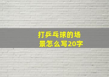 打乒乓球的场景怎么写20字