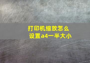 打印机缩放怎么设置a4一半大小