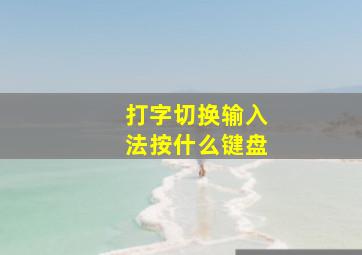 打字切换输入法按什么键盘