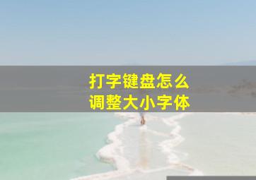 打字键盘怎么调整大小字体