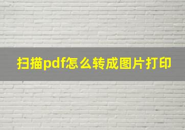 扫描pdf怎么转成图片打印