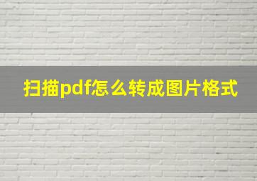 扫描pdf怎么转成图片格式