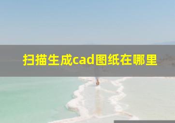 扫描生成cad图纸在哪里