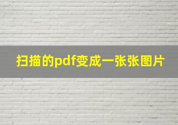 扫描的pdf变成一张张图片