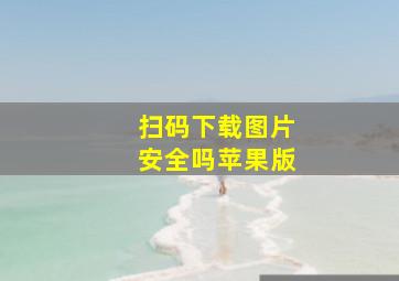 扫码下载图片安全吗苹果版