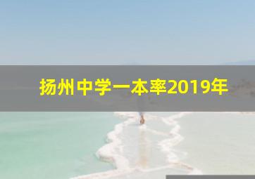 扬州中学一本率2019年