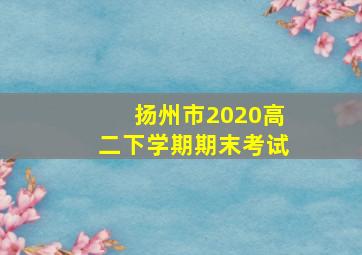 扬州市2020高二下学期期末考试