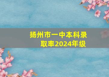 扬州市一中本科录取率2024年级