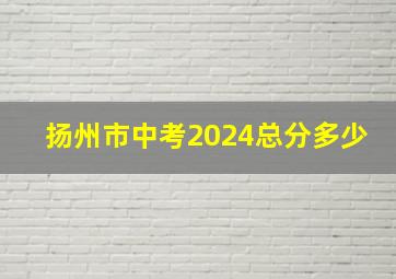 扬州市中考2024总分多少