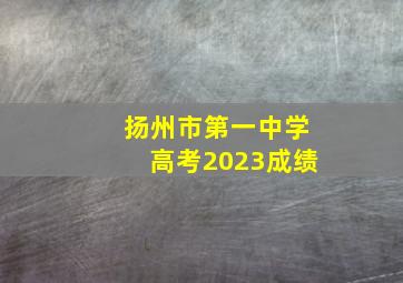 扬州市第一中学高考2023成绩