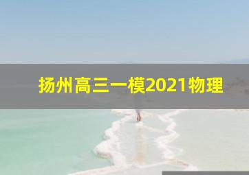 扬州高三一模2021物理