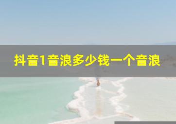 抖音1音浪多少钱一个音浪