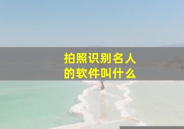 拍照识别名人的软件叫什么